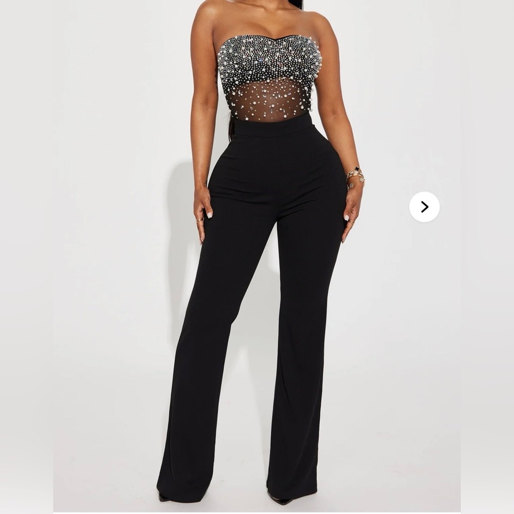 Fashion Nova Black Flare Jumpsuit